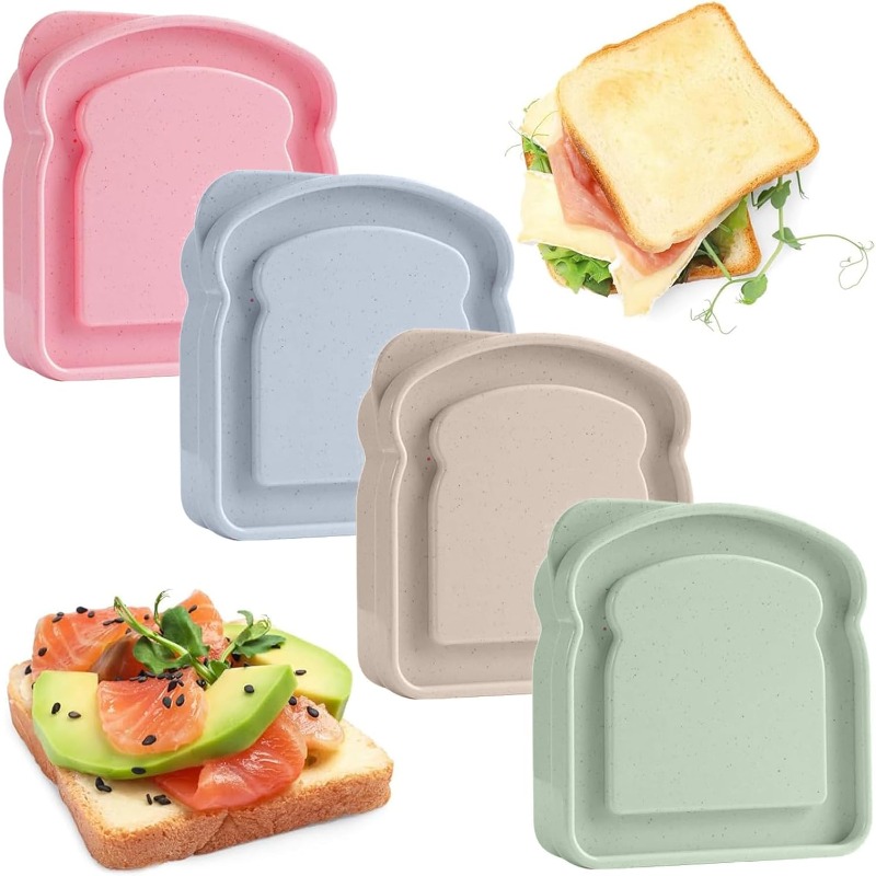 Meal Prep Lunch Boxes - 1/4 Buah Wadah Sandwich Kotak Makan