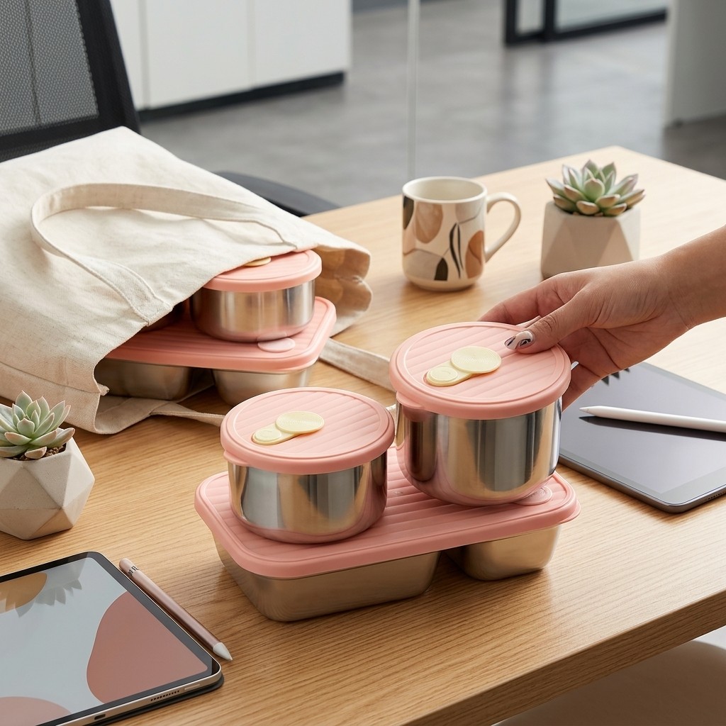 Meal Prep Lunch Boxes - Kotak Makan Siang Anti Karat 304