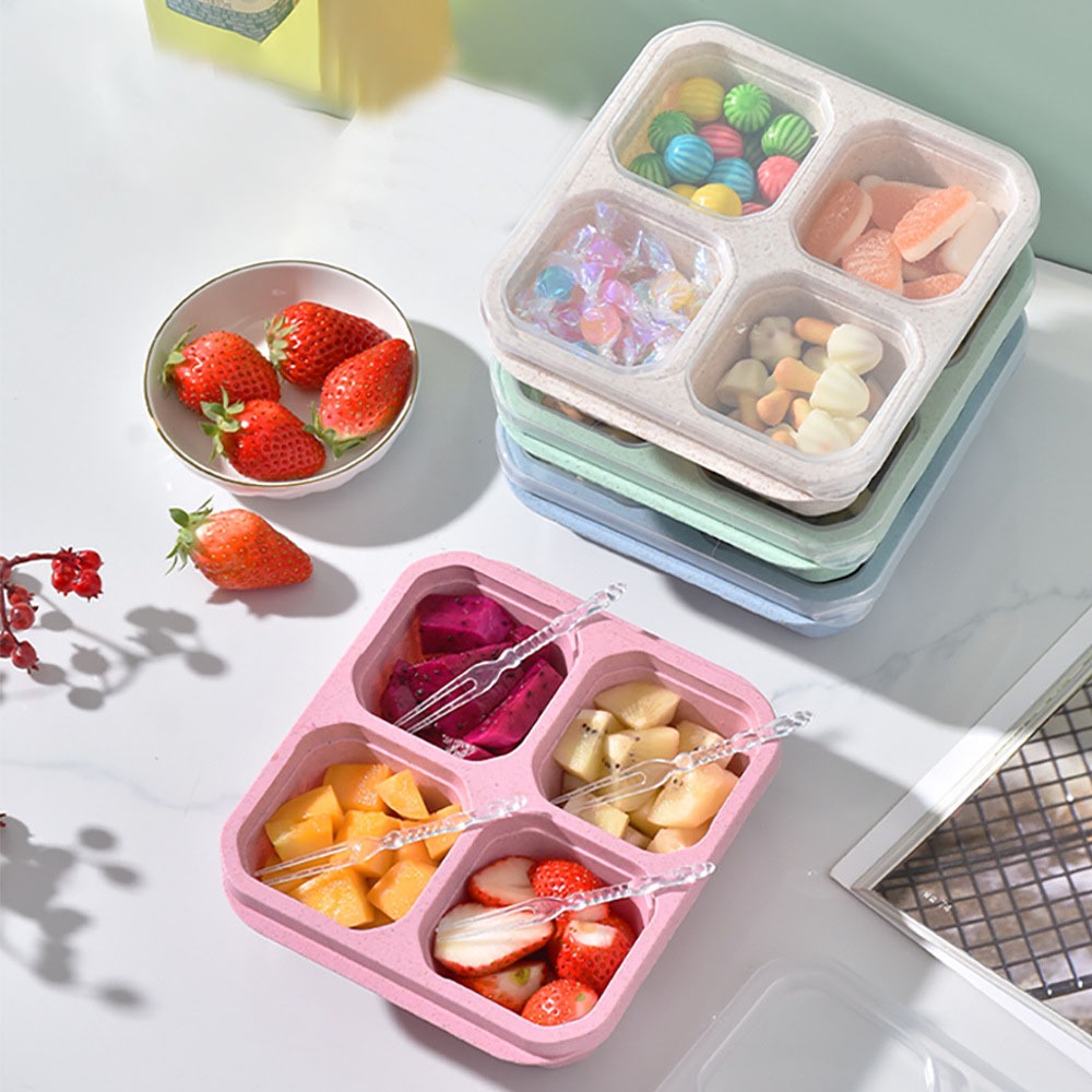 Meal Prep Lunch Boxes - 1 Buah Wadah Makanan 4 Kompartemen