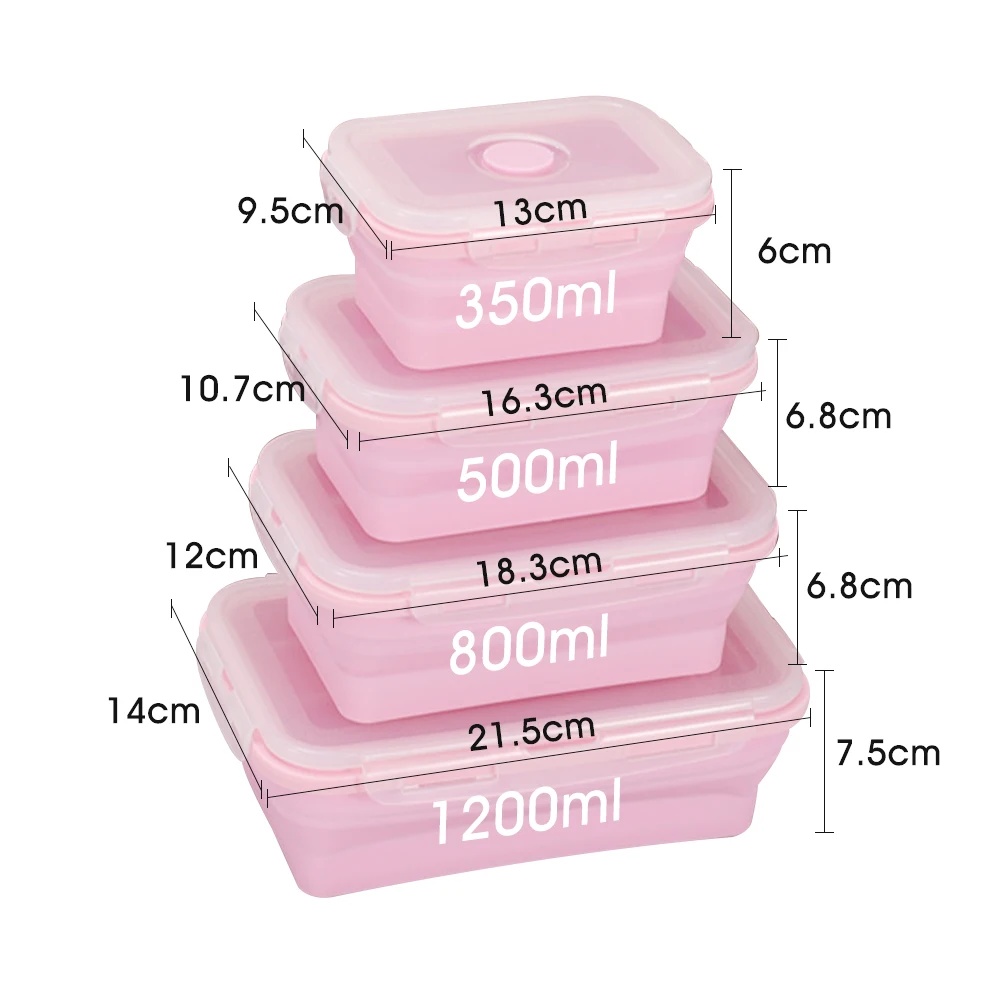 Meal Prep Kit - Wadah penyimpanan makanan lipat dengan tutup