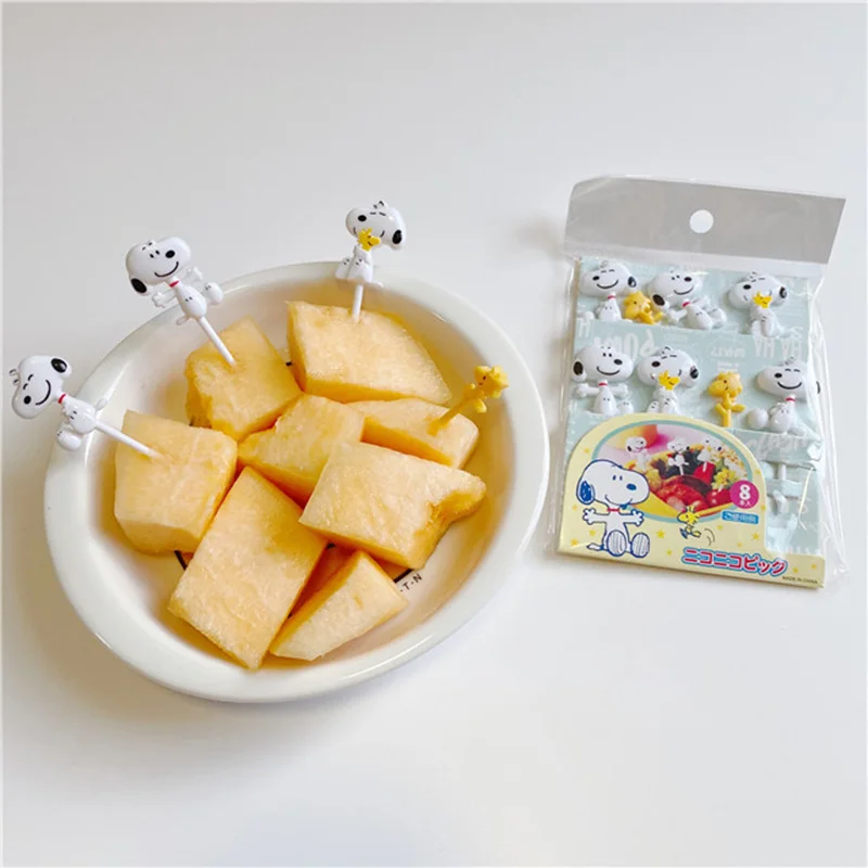 Rice Ball Mold - Garpu buah bento kartun Snoopy, tusuk