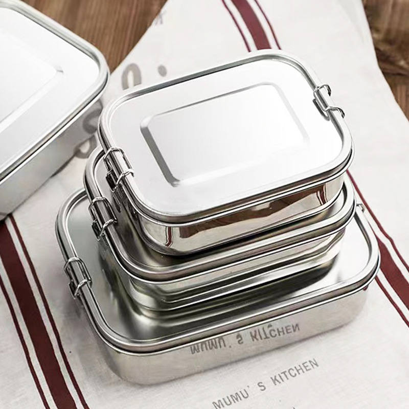 Meal Prep Lunch Boxes - 304 Kotak Makan Siang Persegi Baja