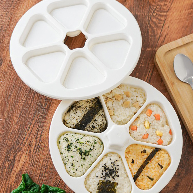 Rice Ball Mold - Cetakan Sushi 6 in 1, Kotak