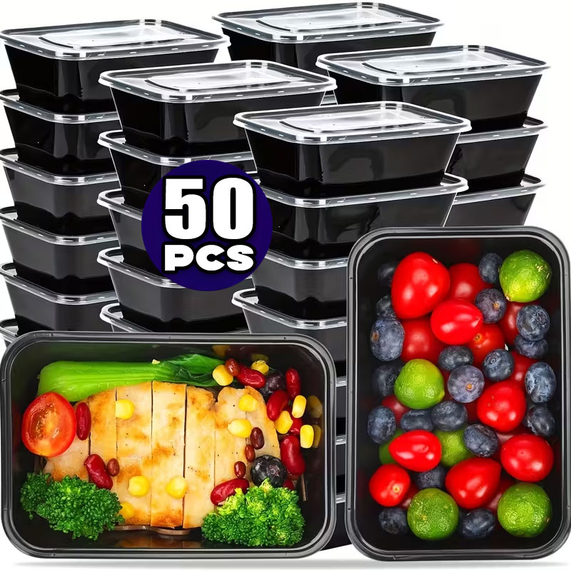 Meal Prep Kit - 1-100 Buah Kotak Kemasan Makanan Wadah
