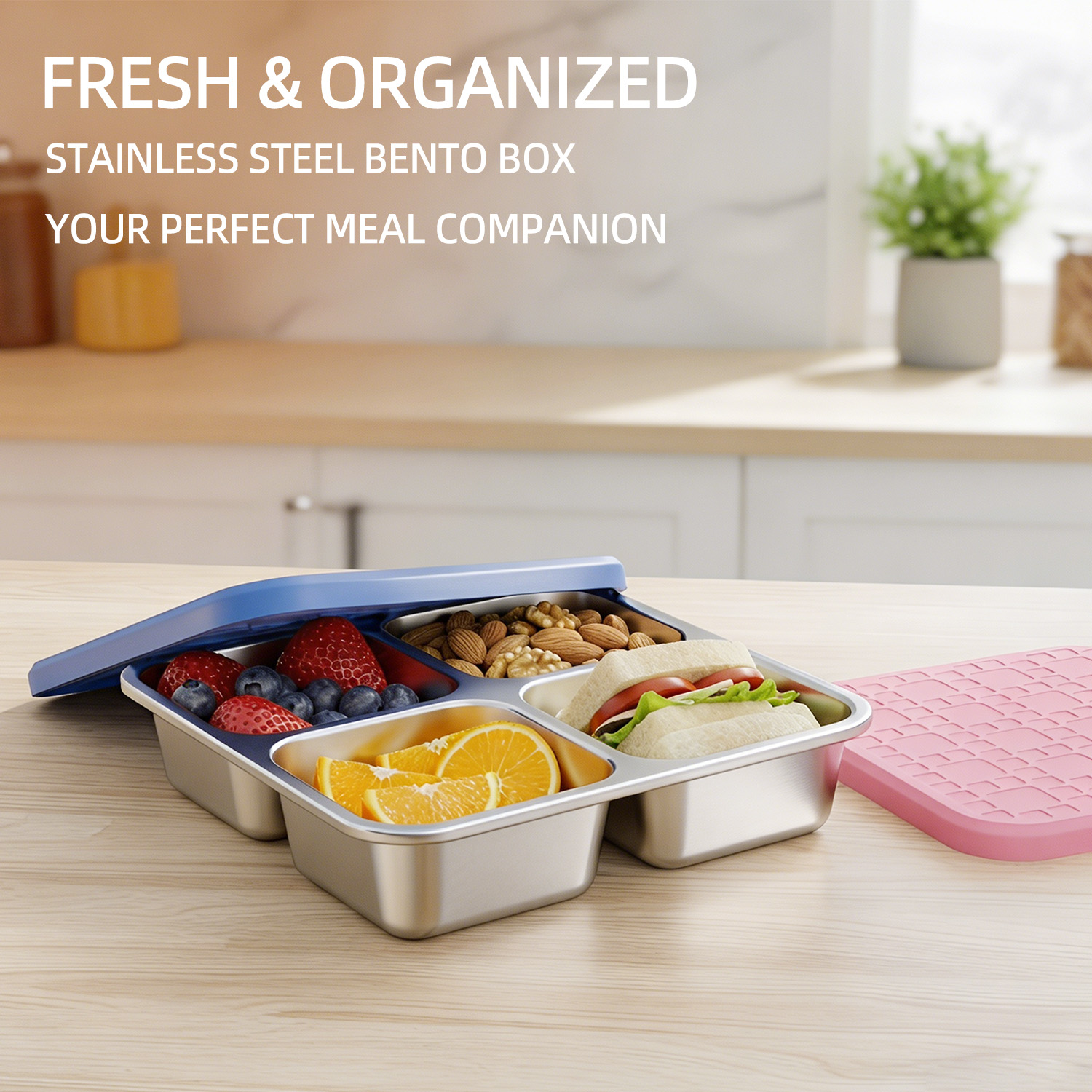 Meal Prep Lunch Boxes - Wadah Makan Stainless Steel 304 dengan
