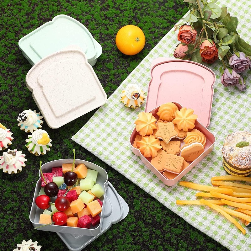 1/4 Buah Wadah Sandwich Kotak  - Meal Prep Lunch Boxes ulasan dan harga