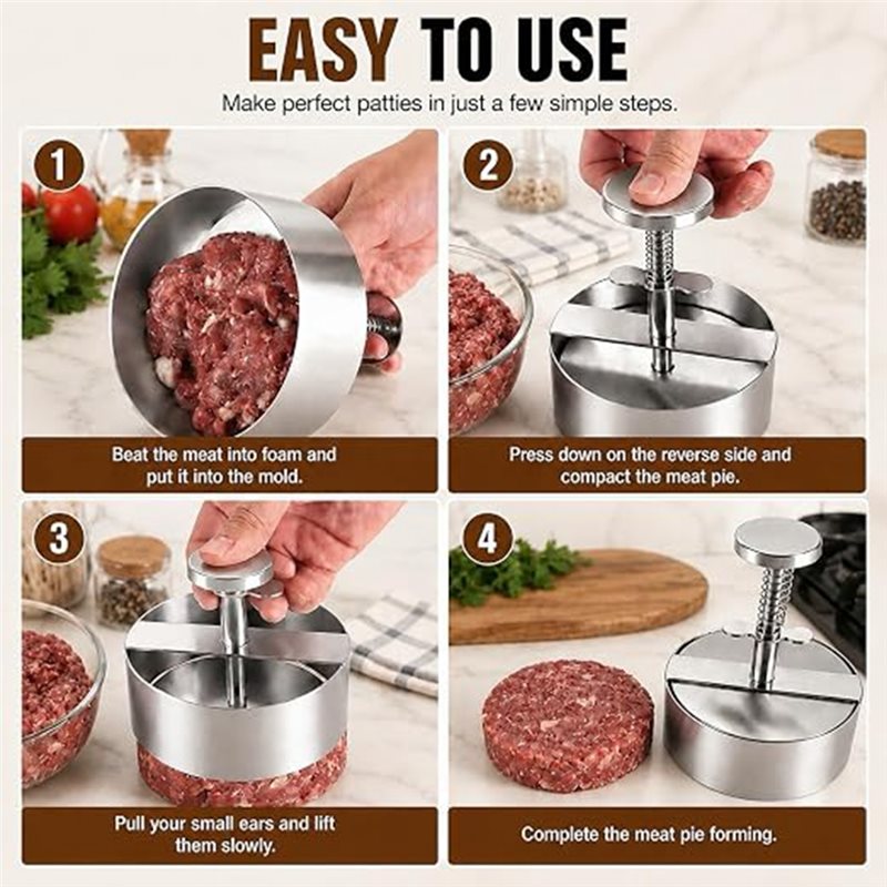 Alat Pembuat Patty Hamburger M - Rice Ball Mold ulasan dan harga