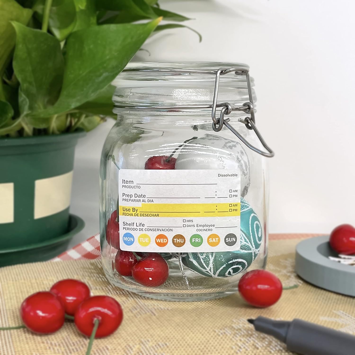 250 Buah/Rol Label Tanggal Mak - Meal Prep Chef ulasan dan harga