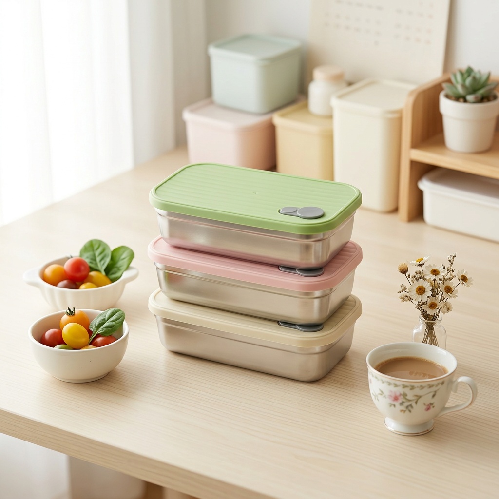 Kotak Bento Stainless Steel, K - Meal Prep Lunch Boxes ulasan dan harga