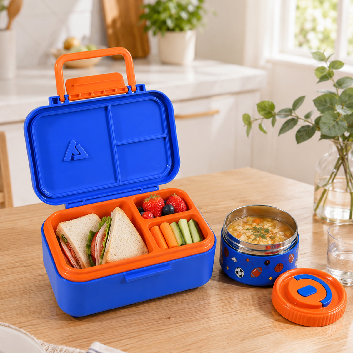 Kotak Makan Siang Bento dengan - Meal Prep Lunch Boxes ulasan dan harga