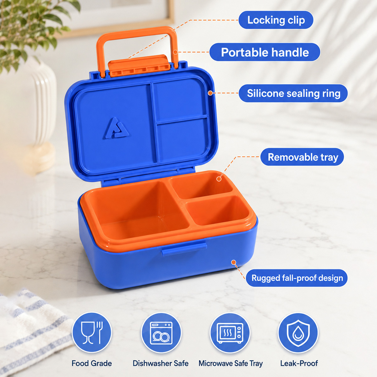 Kotak Makan Siang Bento dengan - Meal Prep Lunch Boxes ulasan dan harga