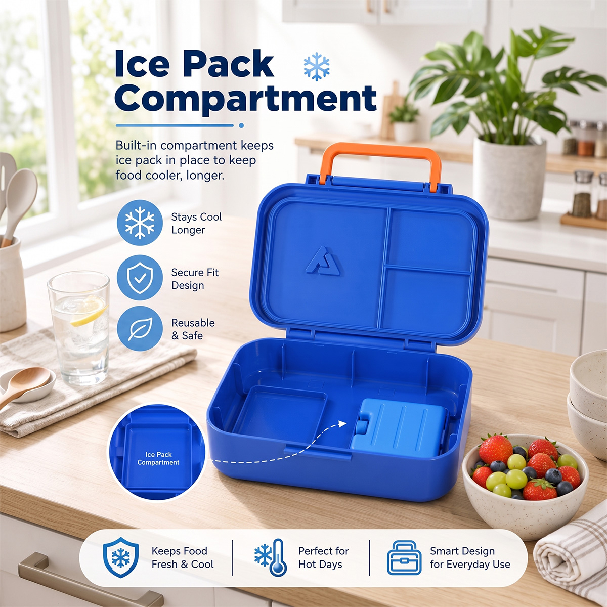 Kotak Makan Siang Bento dengan - Meal Prep Lunch Boxes ulasan dan harga