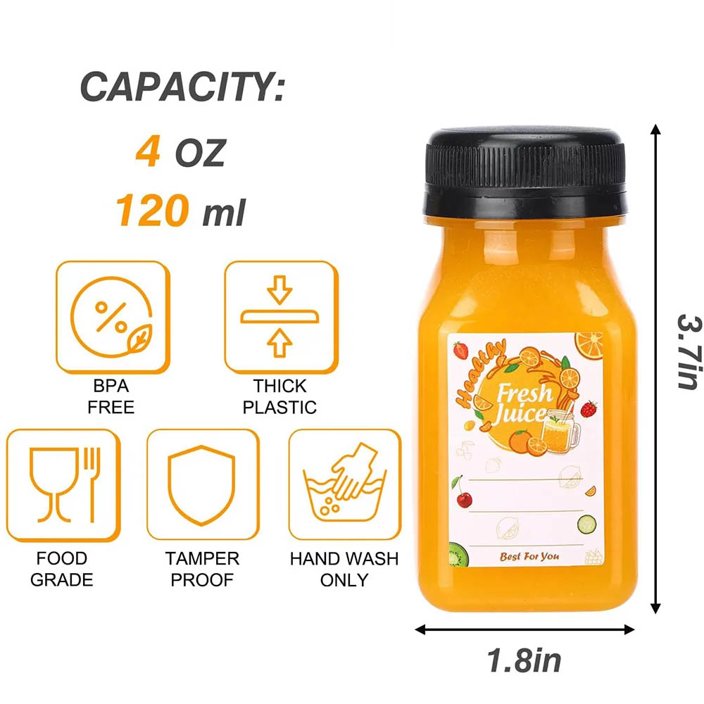 Botol jus plastik 4oz dengan t - Meal Prep Juice Bottles ulasan dan harga