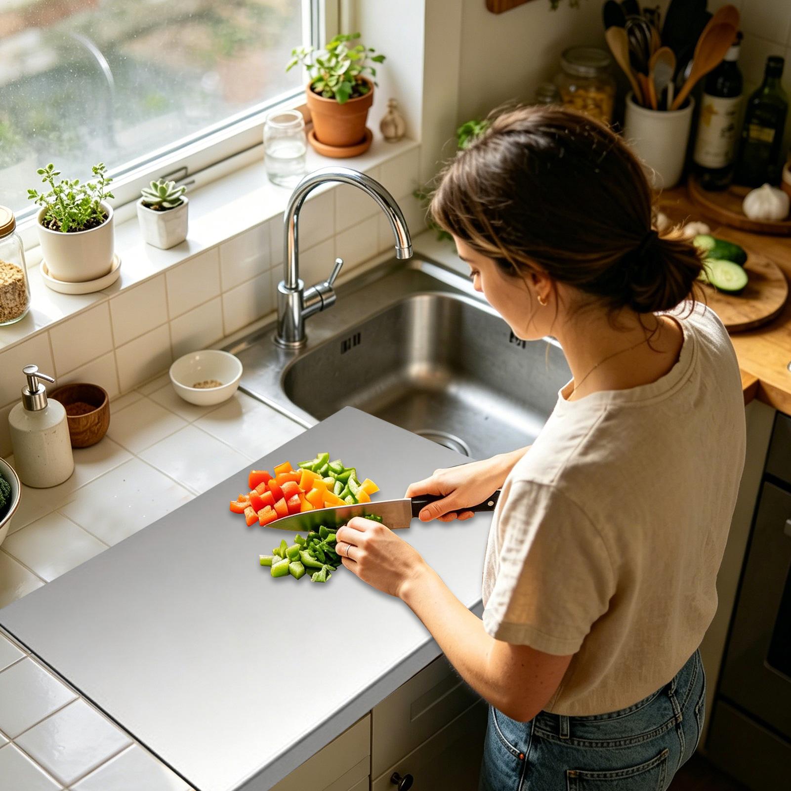Papan Pemotong Dapur Stainless - Meal Prep Restaurant ulasan dan harga