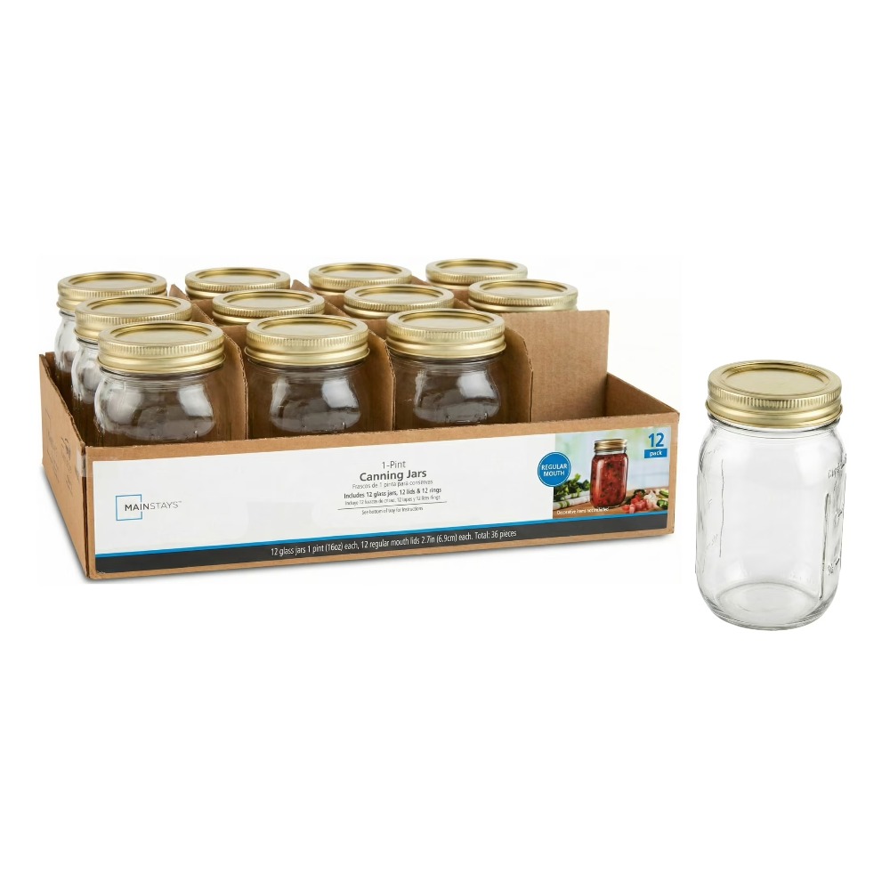Toples Mason 16oz Mainstays, T - Meal Preparation ulasan dan harga