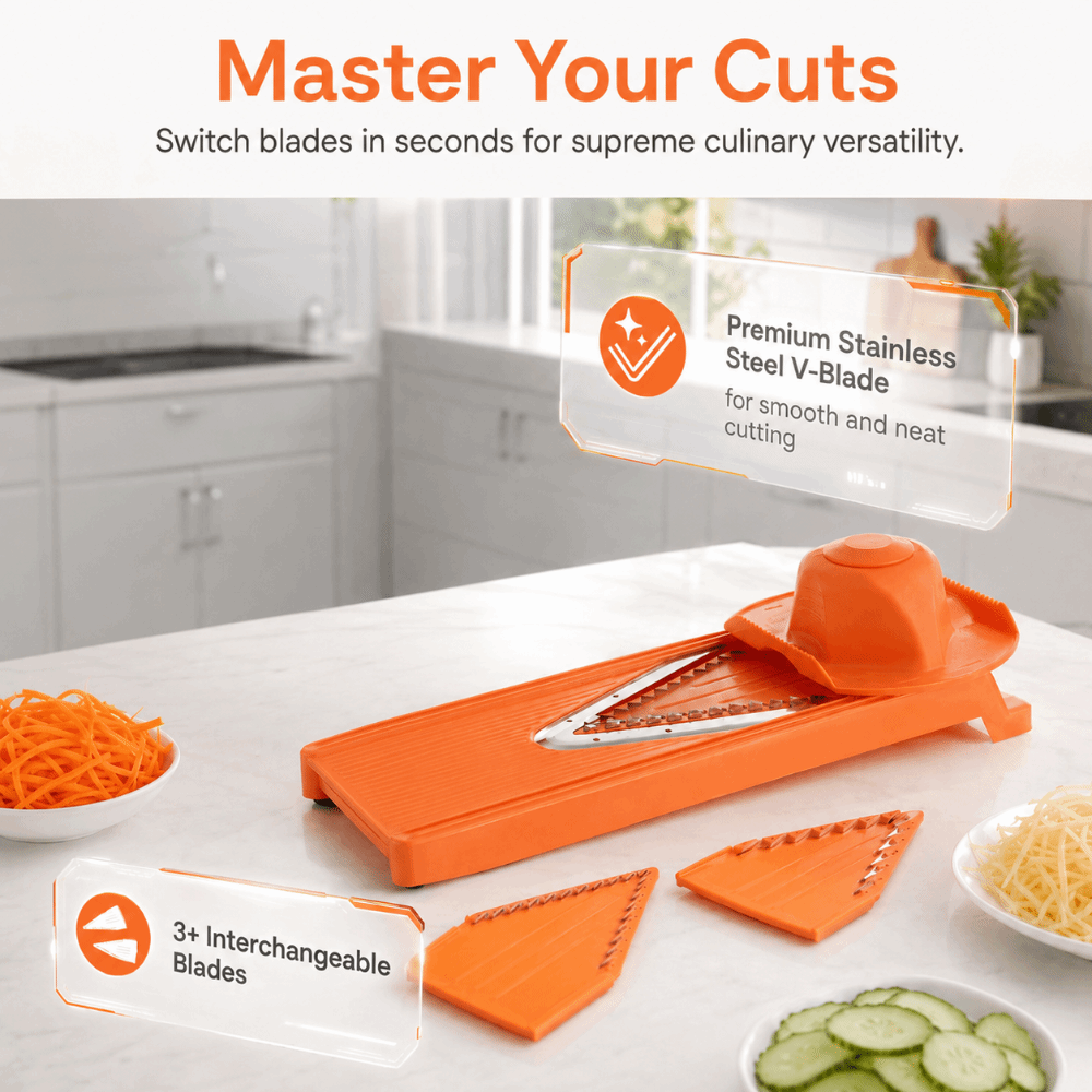 Pemotong Mandolin ABS dengan B - Mandoline Slicer Guard ulasan dan harga