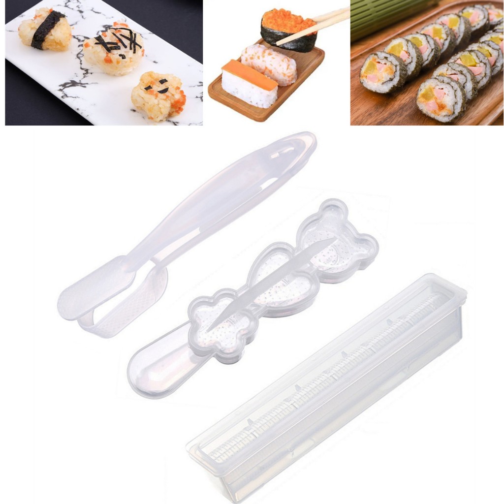 3Pcs/Set Cetakan Sushi, Cetaka - Rice Ball Mold ulasan dan harga