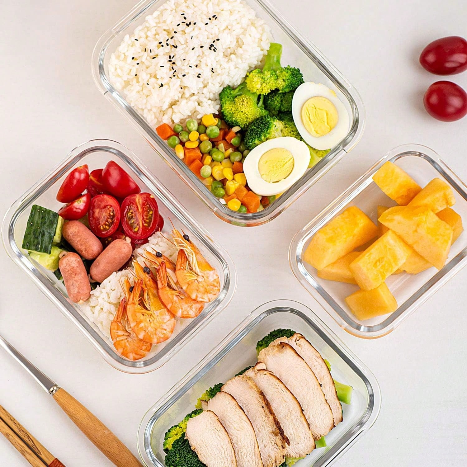 10 Wadah Makanan Kaca, Wadah P - Meal Prep Lunch Boxes ulasan dan harga