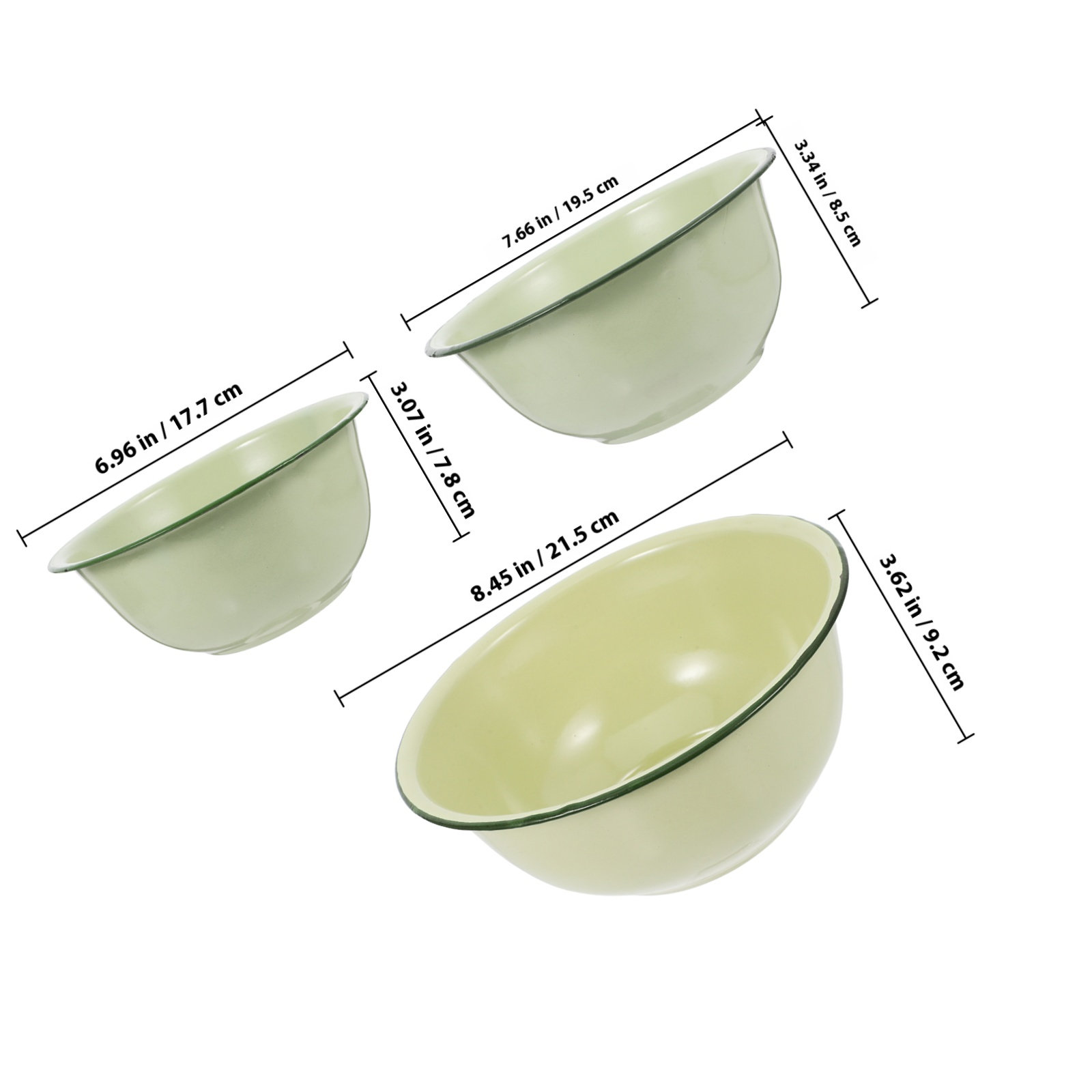 3Pcs Mangkuk Enamel Dapur Vint - Meal Prep Kit ulasan dan harga
