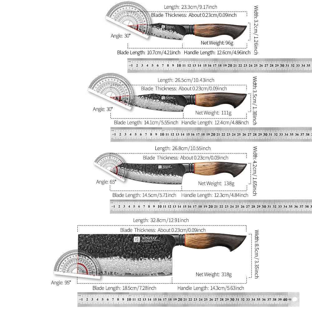 XINZUO Set Pisau Dapur Delapan - Meal Prep Chef ulasan dan harga